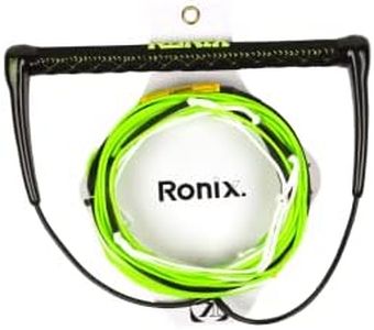 Ronix Combo 5.0 Hide Grip Wakeboard Handle, 1.15 in. Diameter w/ 80ft. R6 Rope, Green