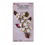 immix Expressions Craft Mini Roses and Buds White Handmade Paper Flowers for Craft/Mixed Media/Card Making/Decoration Flowers/DIY Craft Flowers/Paper Flowers