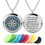 GFONDINGD Stainless Steel Aroma Therapy Aromatherapy Essential Oil Diffuser Necklace Locket Pendant