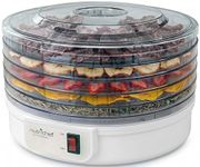 NutriChef Food Dehydrator Machine – 5 Tray Electric Food Dryer for Jerky, Fruits, Vegetables, Mushrooms, Herbs | Compact Countertop Dehydrator with Even Heat Circulation, Easy to Clean, BPA-Free