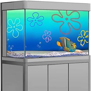 sb little Cartoon Underwater Aquarium Backdrop Sticker BOB 16''x48'' (41x122cm), Fish Tank Background Decorations HD Printing Simple Wallpaper PVC Poster (B)