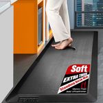 FEATOL Anti Fatigue Mat Kitchen Mats Cushioned, Thicken Core Foam Perfect for Kitchens, Phthalate Free, Relieves Foot, Knee, and Back Pain (20x32x9/10-Inch, Black, 20"x32")