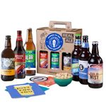 Premium British Real Ale Happy Birthday Gift Hamper - 6x500ml Independent Traditional Ales with Snack & Craft Beer Tasting Guide by QWERTY Beer Box - Birthday Gift for Men