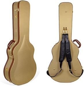 Crossrock Wood case for Gibson SJ-200 and Similar 12 Strings Jumbo Style Guitar with Removable Shoulder Straps-Tweed(CRW700SBTW)