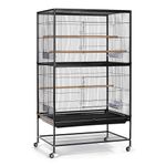 Prevue Hendryx F040 Pet Products Wrought Iron Flight Cage with Stand Black Bird Cage, 31" by 20-1/2" by 53"