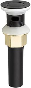 Vessel Sink Drain Stopper, Black Bathroom Faucet Vanity Sink Drain Stopper with Overflow