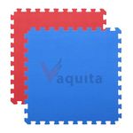 VAQUITA® Puzzle Exercise Mat, Interlocking floor mats, Size (100cm x 100cm), Reversible gym floor mat, Kabaddi mat, playing mat, Yoga mat (RED & BLUE, 20MM- 6 MATS)