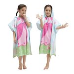 Kids Beach Pool Bath Hooded Poncho Towel,BANGSAUR 100% Cotton Surf Changing Towels Wrap, Baby Toddler Girl Boys 3-12 Years (Princess,5-9Years/Height:43"-51";110-130cm)