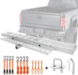 OUTPRIZE Motorcycle Hitch Carrier 400LBS, Lightweight Robust Aluminum Dirt Bike Hitch Carrier with 4.5' Longer Ramp, Tie-Down Straps and Hitch Tightener, 2" Receiver, 5.5" Wide Tire