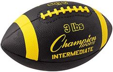 Champion Sports Intermediate Size 3lb Weighted Training Football, Yellow/Black