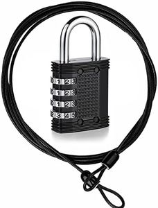 Cable Lock 500CM, Bike Bicycle Lock, Combination Safety Code Cable Lock, Multiple Using Cable Lock, Black Color