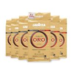 Lavazza, Qualità Oro, Ground Coffee, 6 Packs of 250 g, Ideal for Moka Pot, Filtered Coffee and French Press, with Aromatic Notes of Fruit and Flowers, 100% Arabica, Intensity 5/10, Medium Roast