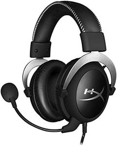 HyperX HX-HSCL-SR/NA Cloud Silver Gaming Headset with in-Line Audio Control for PC & PS4 & Xbox One, Removable Microphone HX-HSCL-SR/NA
