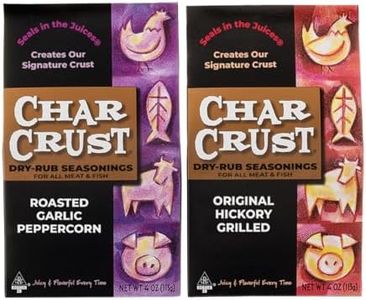 Char Crust Dry Rub Seasoning – Original Hickory Grilled and Roasted Garlic Peppercorn, Holiday Cooking Pack, 4 oz (Pack of 2)