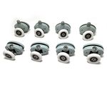 Smooth Set of 8 Single Shower Door ROLLERS /Runners /Wheels 23mm in Diameter