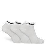 Reebok Unisex Active Core 3 Pairs Ankle Socks, White, L UK