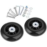 Lovetao Luggage Suitcase Wheels Replacement Kit 40x18mm/1.57"x0.71" w/ABEC 608zz Inline Outdoor Skate Replacement Wheels, Set of (2) Wheels (OD:40 W:18 ID:6 Axles:30&35 Black