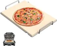 SafBbcue Pizza Stone with Rack for Ninja Woodfire Grill XL Accessory OG800 OG900 Series, Woodfire Pizza Oven Accessories for Ninja OG951 OG850 OG952 Accessories Rectangle Pizza Baking Stone for Grill