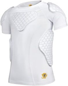 TUOY Youth Kids Padded Chest Rib Protector Shirt for Football Baseball Padded Compression Shirt