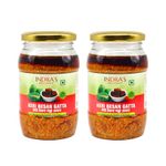 Indra's Keri Besan Gatta ka Achar | Keri Besan Gatta Ka Teekha & Khatta Achaar | Homemade spicy Keri Besan Gatta Pickle | Hot, Tangy, Sour, & Spicy Achaar | No Artificial Preservatives & Color (400+400GM)