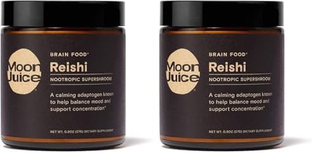 Moon Juice Reishi Organic Reishi Mushroom Powder Extract (700mg 1,3 and 1,6 Beta-Glucans per Serving) - Supports Mood, Concentration & Healthy Immune System - Vegan, Non-GMO (1.3oz) (Pack of 2)