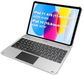 Arteck iPad 11th 10th Generation Keyboard Case, Folio Cover, Multi-Touch Trackpad, Detachable Bluetooth Keyboard for iPad (A16) 11th/10th Gen