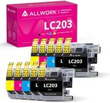 ALLWORK LC203 XL Compatible Ink Cartridge Replacement for Brother LC203 LC203XL LC201 LC201XL for Brother MFC-J460DW MFC-J485DW MFC-J880DW MFC-J885DW MFC-J680DW MFC-J4620DW MFC-J4420DW 10-Pack Combo