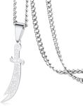 VASSAGO Sword Necklace for Men Wome