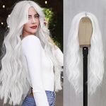 YBYMCAI White Wig - Long White Wavy