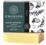 Écrin de Fleur - Organic Cedar Soap for Men, Handmade in France with Organic Cedarwood and Patchouli Essential oils, Calm and Healing Deep Alps Forest Scent, 90g