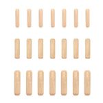 Qancekoo 21pcs Grooved Wooden Dowel Pins Assorted 1/4, 5/16, 3/8 Inch Fluted Wood Dowels Rods Wooden Plugs for Screw Holes, Hardwood Wooden Pegs for Furniture DIY Craft