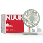 NUUK LĪT v3 | Rechargeable Table Fan | 3 Mood Lights | 6000mAh Battery | Up to 17H Runtime | Magnetic Remote | Ultra-Silent BLDC Motor | 120° Auto Oscillation | Type-C Charging