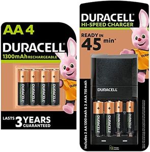 Chargeur de Piles AA et AAA en 45 minutes (6 piles AA et 2 Piles AAA)