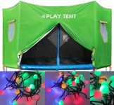 JumpTastic 14Ft Trampoline Tent with 2 Pack 32.8ft Ball String Lights, Fit for 14Ft Straight Pole Trampoline (Straight Trampoline Pole, 14Ft Trampoline)