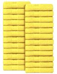 Belizzi Home Ultra Soft Cotton Washcloths, Contains 24 Piece Face Cloths 12x12 inch, Ideal for Everyday use Face Towels, Compact & Lightweight Multi Purpose Washcloths - Lime Yellow