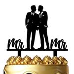 ximoogoooz Gay Wedding Cake Topper Groom and Groom Cake Topper Homosexual Theme Wedding/Anniversary/Bridal Shower Cake Decorations