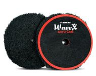 Wavex Black Wool Polishing Pad | High-Cutting, High-Gloss Finish | Durable Double Layered, No-Degum Glue Technology | Size 7"-Fits to 6" Backing Plate | Designed for DA and Rotary Polisher Machines