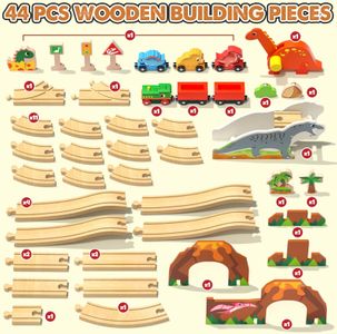 Lehoo Castle Dinosaur Train Set – Kids Toy Track with Dinosaurs