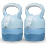 Yes4All Adjustable Kettlebell 12 lbs - Teal - Pair - Kettlebell Sets for Home Gym 5lb - 12lb Adjustable Kettlebell Set, Home Weight Set for Women, weight set for home gym at home weight set