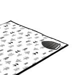 Encasa Homes Ironing Mat/Pad (120 x 70 cm) with 3mm Padding & Silicone Iron Rest for Steam Pressing on Tabletop or Bed - Heat Resistant, Portable, Quilting & Travel Blanket - Black Arrow