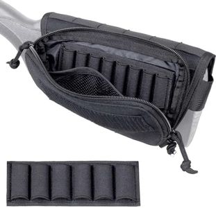 Aprikostein Buttstock Shotgun Shell Holder for Ammo 12 Gauge 20Ga 30-06 30-30 45-70 7.62 410 Left Right Handed Ambidextrous Rifle Stock Pouch Cheek Rest Shotshell Carrier