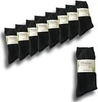 Mens Bamboo Dress Socks - Men's Bamboo Fibre Black Business Socks - 9 Pack Deal