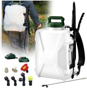 3Gal Battery Powered Backpack Sprayer Compatible with Makita 18V Battery, 55PSI Electric Garden Sprayer w/ 18V 2.0Ah Battery, 7Nozzles, 2 Wands, Backpack Weed Sprayer for Lawn, Cleaning