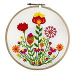 Embroiderymaterial Embroidery Kit For Beginners & Kids To Learn Basic Cross Stitch Embroidery/Digital Printed Cloth Fabric, Instructions Papers, Threads & Needles All Materials Included, Jade