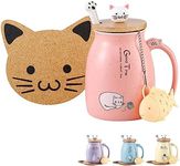 Cat Mug Cute Ceramic Coffee Cup wit