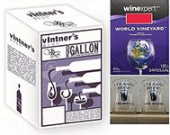 Strange Brew Vintner's Best One gal Wine Making Equipment Kit with One gal Merlot Ingredients and (2) Tasting Glasses