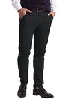 westAce Mens Chino Trousers Slim Fit Stretch Twill Casual Pants (32W / 32L, Black)