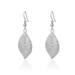 Dangle Earring for Women,Leaf Drop Earring with Girls Rose Gold or Silver Plated Earring Stainless Steel Earring (Silver Plated)