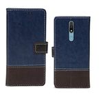 Chaapio Flip for Nokia 2.4 (Faux Leather_Blue and Coffee)