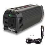 Energizer 150 Watt Dual Power Inverter, DC 12V to 110V AC Converter, Modified Sine Wave Car Inverter, 110 Volts AC Outlet, with 2 USB Ports and Car Cigarette Lighter Adapter